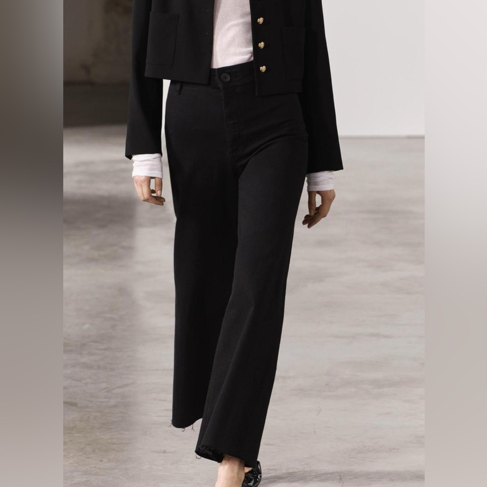 Zara High Waist Marine Straight Jeans